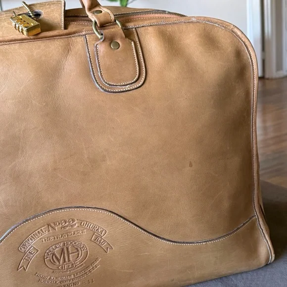 Vintage Ghurka No. 22 Traveler II Leather Duffle Bag Registered #B11 - Picture 4 of 16